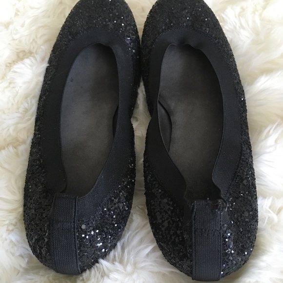 Stuart Weitzman Lastikon Glitter Ballet Flats - Picture 4 of 7
